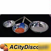 New 3 crestware commercial kitchen alum fry pans