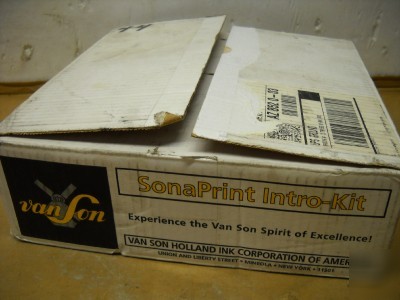 New sonaprint ink intro-kit by vanson 4- 2.2 lbs. cans 