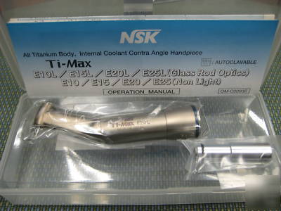 Nsk ti-max E20L hi sp fo p/b handpiece fits e type 