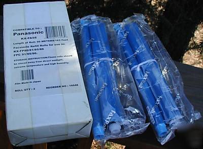 2 panasonic fax facsimile refill rolls kx-FA55 kx-FP80