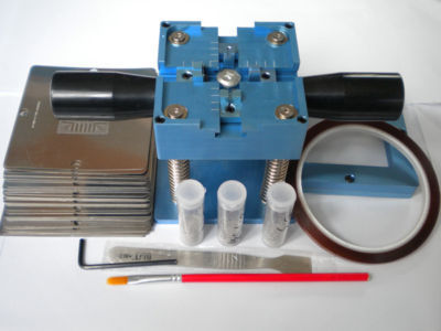 Bga rework reballing station+56PCS stencil +ballsl+tape