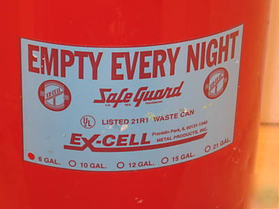 Oily rag safety can safegaurd 6 gallon in great shape