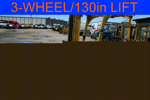 1991 hyster E40CR forklift 36V 130IN lift 3WHEEL 2STAGE