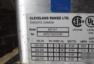 Cleveland kettle ket-6-t