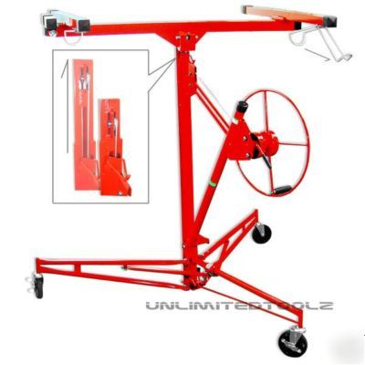Drywall panel lift hoist 11' ceiling 15' wall hd jack