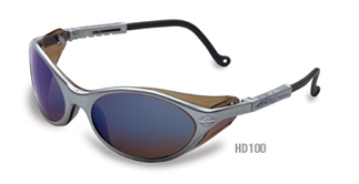 Harley-davidson HD100, blue mirror lens safety eyewear