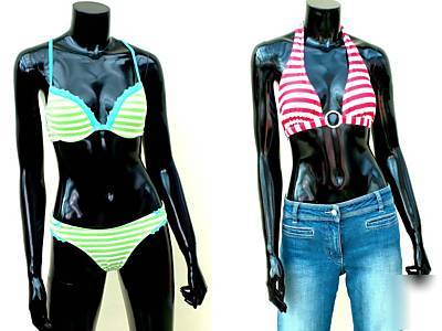 Headless female mannequin black gloss in relaxed pose