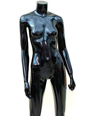 Headless female mannequin black gloss in relaxed pose