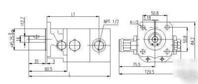 Log splitter pumps 2 stage/2 flow- 30 lpm at 3600RPM