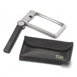 New 2X folding lighted handheld magnifier w/acrylic ...