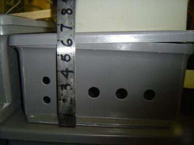 New fiberglass elect. breaker box w/pre-drilled holes