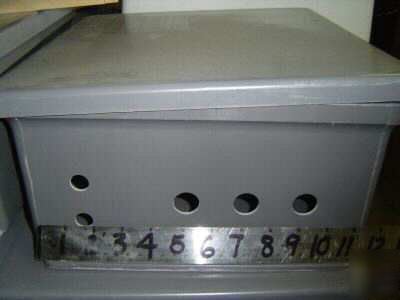 New fiberglass elect. breaker box w/pre-drilled holes