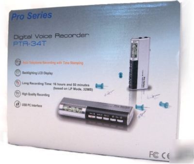 Prt-34T digital voice & telephone recorder