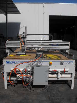 Shop sabre 7214 cnc router 2007, 460V vacuum, probe.