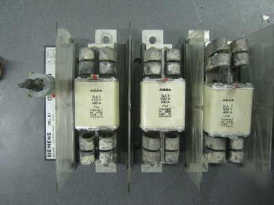 Siemens fused disconnect switch 3KL 61 630A 400HP 660V
