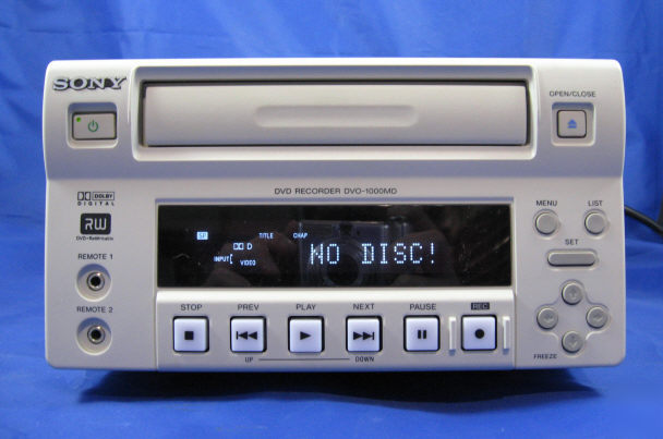 Sony medical grade dvd recorder dvo-1000MD