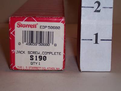 Starrett jack screw, complete S190 / 7 piece set