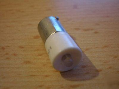 White 12V ac starled indicator, pk of 5 (item# 247)ebt