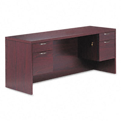 11500 valido kneespace credenza, mahogany frame/top