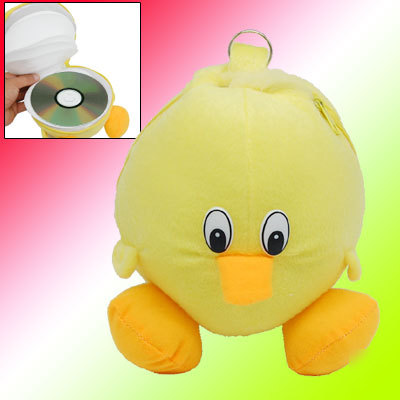 24 pcs yellow cute duck pattern storage bag for cd