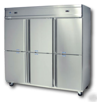 Ascend 6 half door reach in freezer