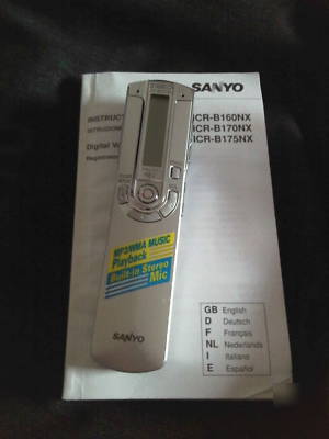 Bnip sanyo zip tunes digital voice recorder. dictaphone