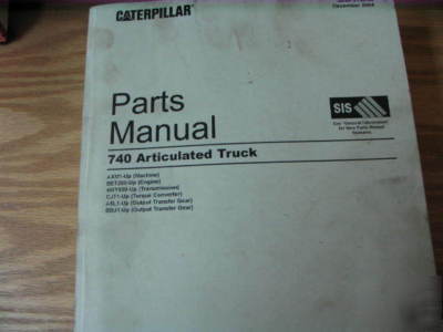 Caterpillar 740 articulated truck parts manual book