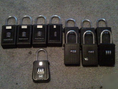 Lot of 11 lockboxes mfs supply lock boxes