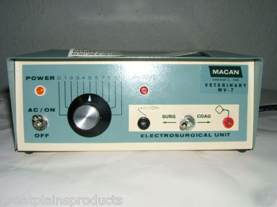 Macan mv-7 veterinary electrosurgical unit electrosurge