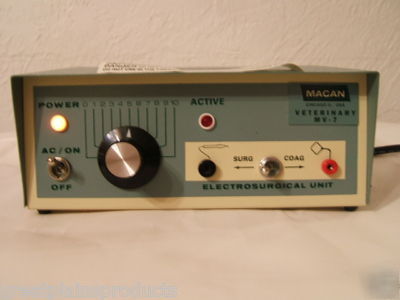 Macan mv-7 veterinary electrosurgical unit electrosurge