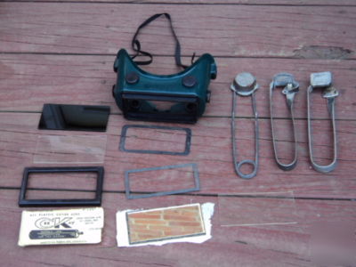 Morsafe welding goggles w/extra lens 3 strikers 2 meco