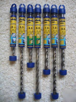 New 7 x irwin joran mixed cordless & masonry drill bits