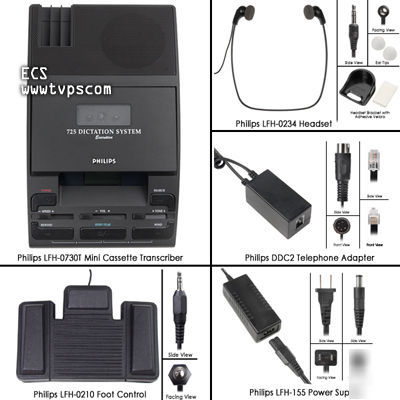 Philips executive 725-t 725T mini cassette transcriber