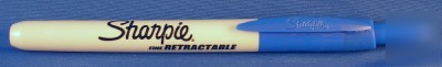 Sharpie blue retractable fine point permanent marker 