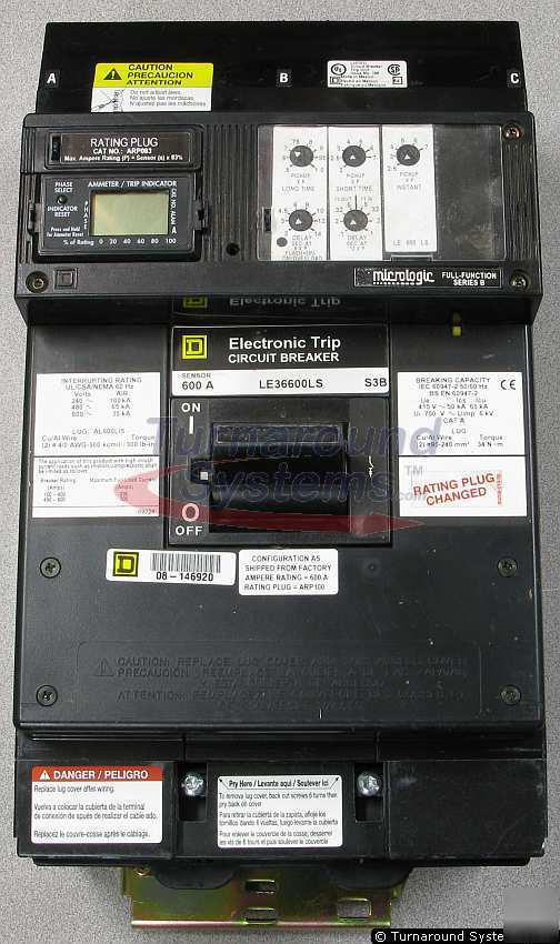 Square d LE36525LS circuit breaker, 525 amp, i-line