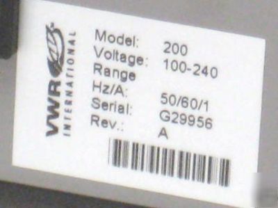 Vwr model 200 accupower electrophoresis power supply