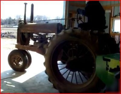 1937 john deere a unstyled tractor ie- b g round spokes