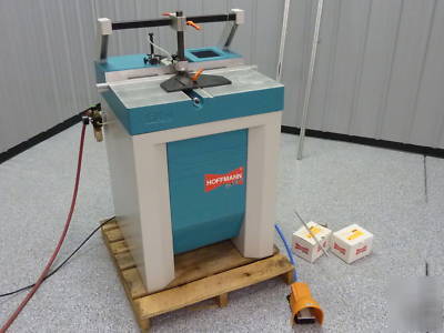 2003 hoffmann PU2 dovetail routing machine video demo