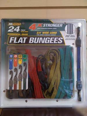 24 xl grip flat bungees 3/4
