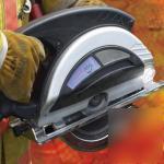 Cold cut laser guided portable saw