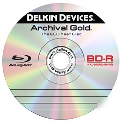 Delkin archival 25G blu-ray disc ddbd-r/SINGLE4X-ht