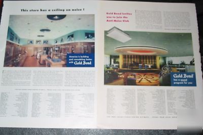 Gold bond sound conditioning-proofing -5 1950S ads