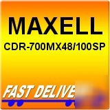 Maxell cdr 700MX48 100SP 48X cd r 700 100 spindle write