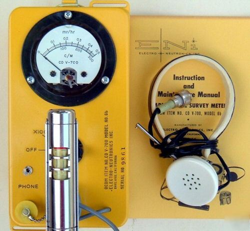 Calibrated eni cdv-700 6B geiger counter.... more