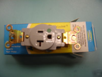 Leviton 8310-gy single hospital grade receptacle gray