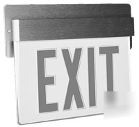 Lithonia exit edge lit led recessed 1 face red on white