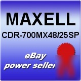 Maxell cdr-700MX48/25SP recordable cd 48X25 spindle 48X