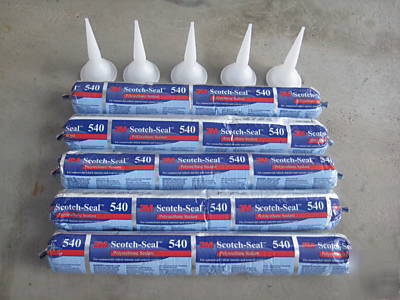 New 5 3M scotch-seal sealants 540 with 5 nozzles 20 oz.