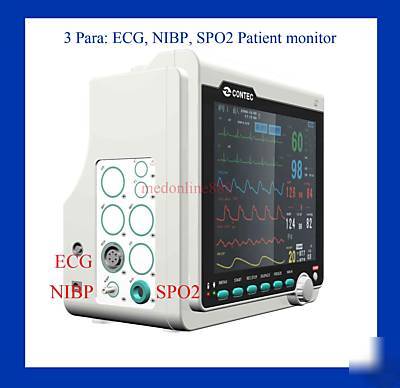New brand icupatient monitor SPO2 ecg nibp+ ETCO2 + ibp