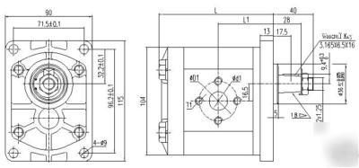 New hydraulic gear pump- group 2- 16CC/rev 